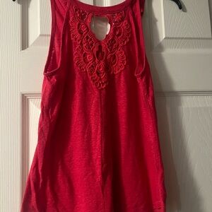 Jessica Simpson Red Sleeveless Embellished Tank Top